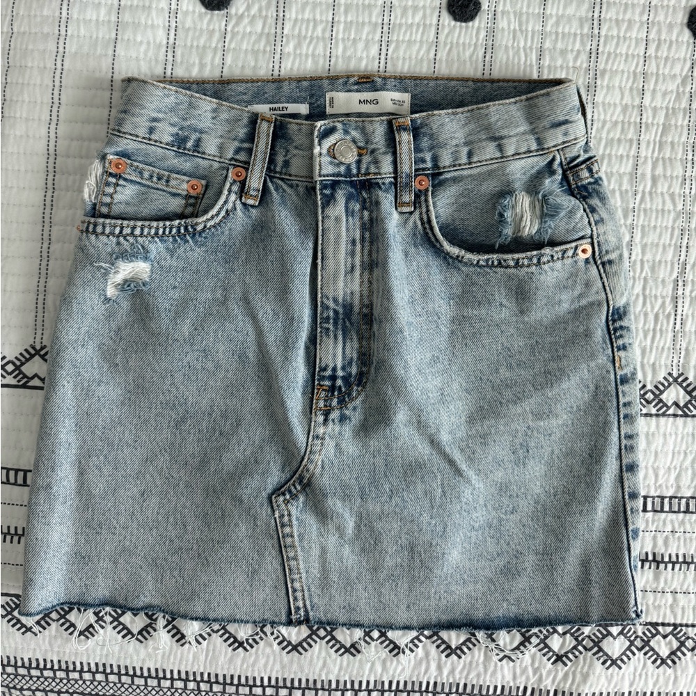 Mango Denim Mini Skirt - Picture 4 of 6